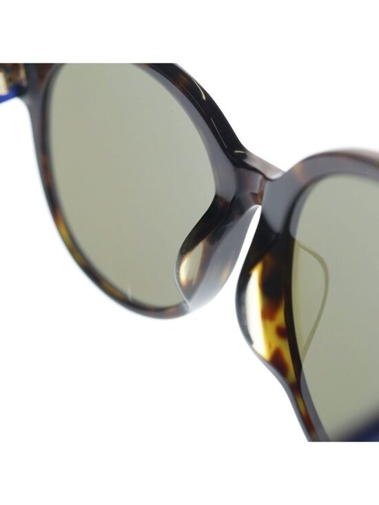 Gucci Interlocking Sunglasses Blue Frame Khaki Lens Gold Eyewear main image 4